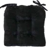 Reese Chenille Black Chair Pad Bargain Sale^* Discount