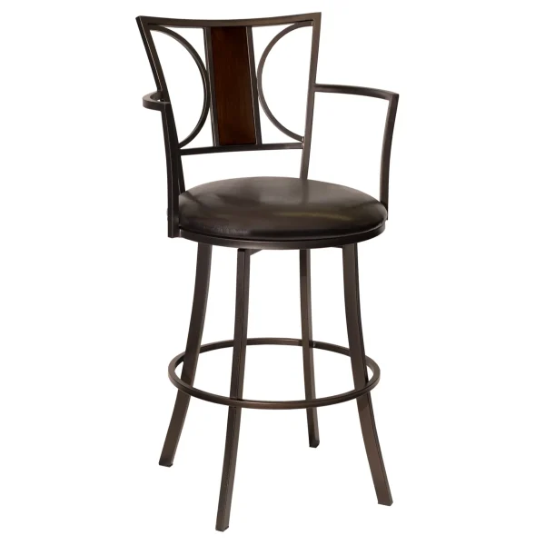 Renata Oversized Faux Leather Barstool, 30 , Kd Discount^* Flash Sale
