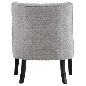 Rich Dark Grey Tufted Armless Accent Chair With Performance Fabric Opening Sales^* Outlet