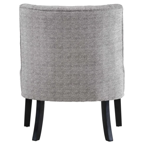 Rich Dark Grey Tufted Armless Accent Chair With Performance Fabric Opening Sales^* Outlet