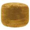 Ridgecrest Mustard Plush Pouf, 20 Flash Sale^* Best