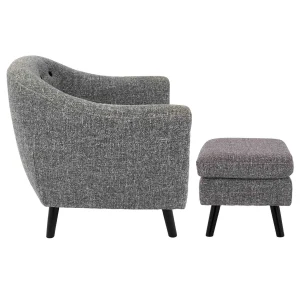 Rockwell Accent Chair & Ottoman Set, Salt & Pepper Opening Sales^* Fashion