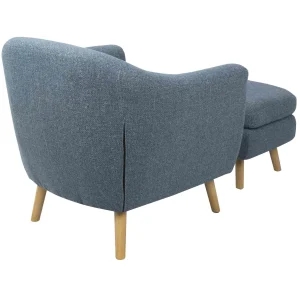 Rockwell Accent Chair & Ottoman Set, Blue Bargain Sale^* Fashion