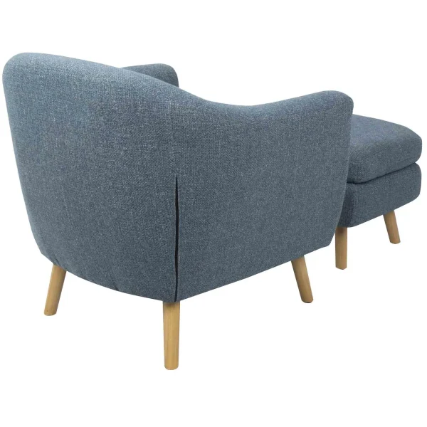 Rockwell Accent Chair & Ottoman Set, Blue Bargain Sale^* Fashion