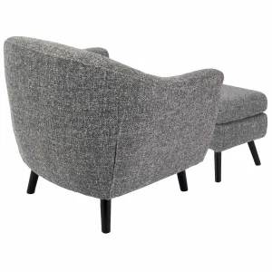 Rockwell Accent Chair & Ottoman Set, Salt & Pepper Opening Sales^* Fashion