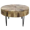Round Mango Wood Coffee Table With Metal Hairpin Legs Cheaper^* Best