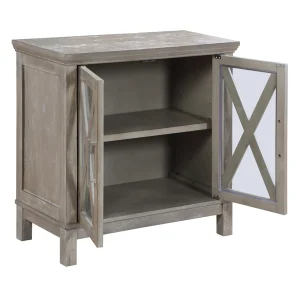 Rowan 2-Drawer Grey Cabinet Flash Sale^* Discount