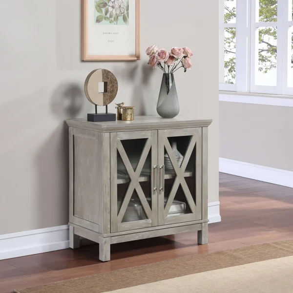 Rowan 2-Drawer Grey Cabinet Flash Sale^* Discount