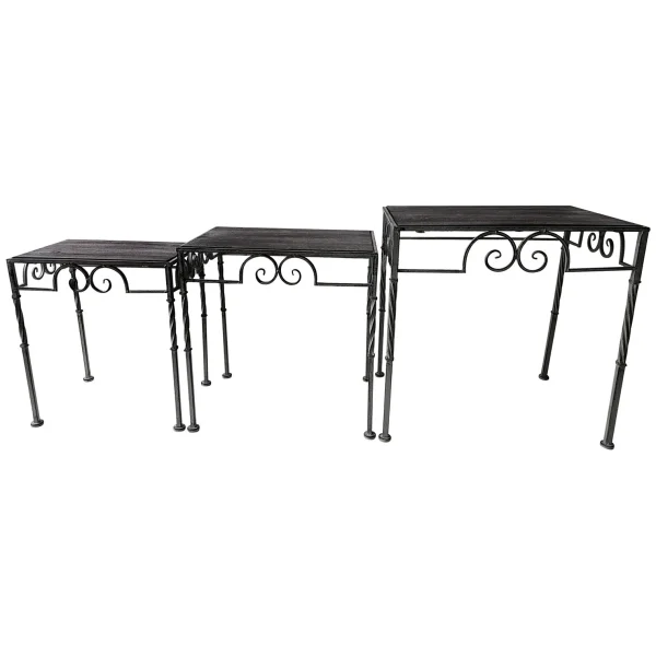 Rustic Rectangle Wood Top Table With Twist Leg, Large Flash Sale^* Flash Sale