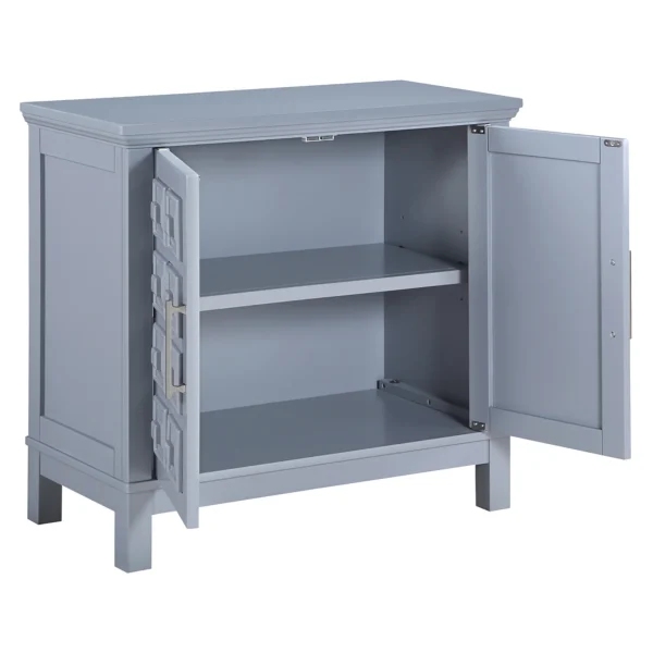 Sadie 2-Drawer Geometric Cabinet, Grey Bargain Sale^* Hot