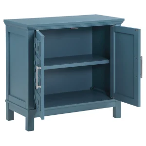 Sadie 2-Drawer Geometric Cabinet, Turquoise Clearance^* Online
