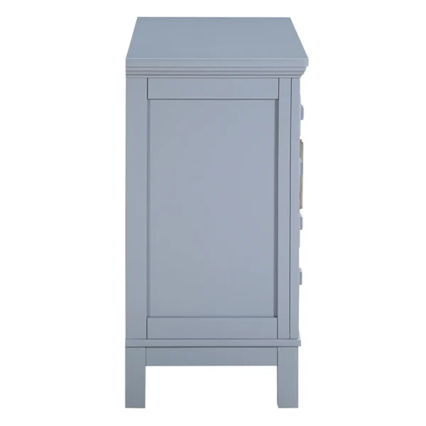 Sadie 2-Drawer Geometric Cabinet, Grey Bargain Sale^* Hot
