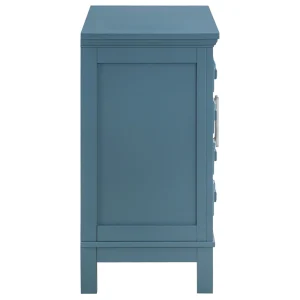 Sadie 2-Drawer Geometric Cabinet, Turquoise Clearance^* Online