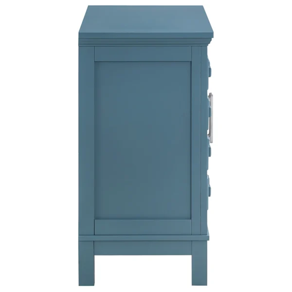 Sadie 2-Drawer Geometric Cabinet, Turquoise Clearance^* Online