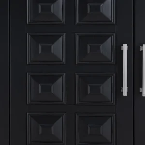 Sadie 2-Drawer Geometric Cabinet, Black Outlet^* Cheap