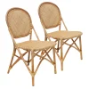 Set Of 2 Indah Rattan Bistro Dining Chairs Low Price^* Fashion