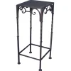 Square Wood Top Plant Stand With Brown Twist Metal Leg, Medium Online Discount^* Discount
