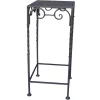 Square Wood Top Plant Stand With Brown Twist Metal Leg, Small Gift Selection^* Clearance