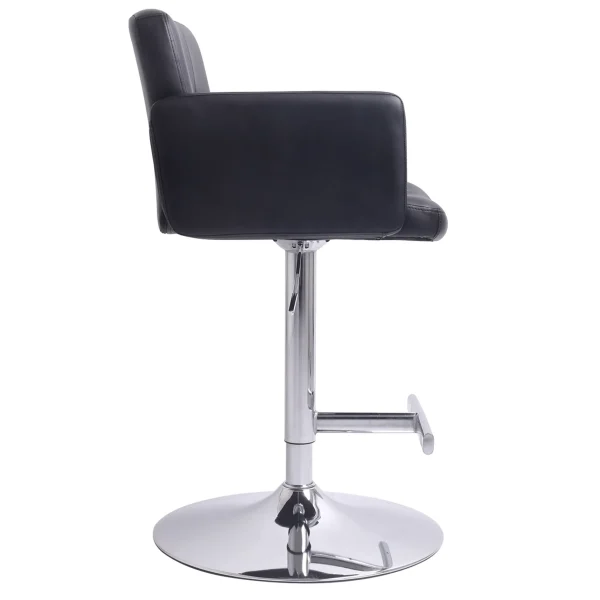 Stout Adjustable Faux Leather Barstool, Black Fashion^* Online