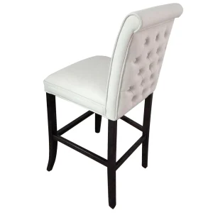 Tatum Ivory Tall Tufted Back Barstool Good Quality^* Sale
