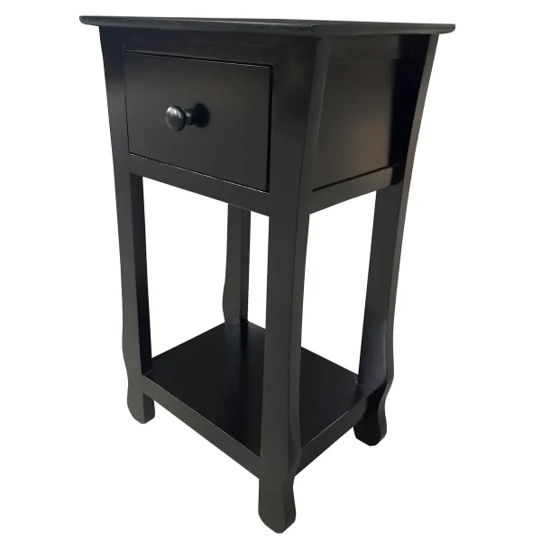 Theodore Black 1-Drawer Thick Leg End Table, 26 Cheaper^* Best