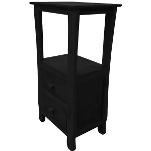 Theodore Black 2-Drawer Thick Leg Accent Table, 29.5 Cheaper^* Shop