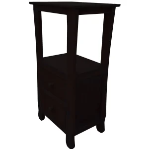 Theodore Dark Brown 2-Drawer Thick Leg Accent Table, 29.5 Less Expensive^* Discount