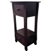 Theodore 2-Drawer Thick Leg End Table, Brown Less Expensive^* Hot