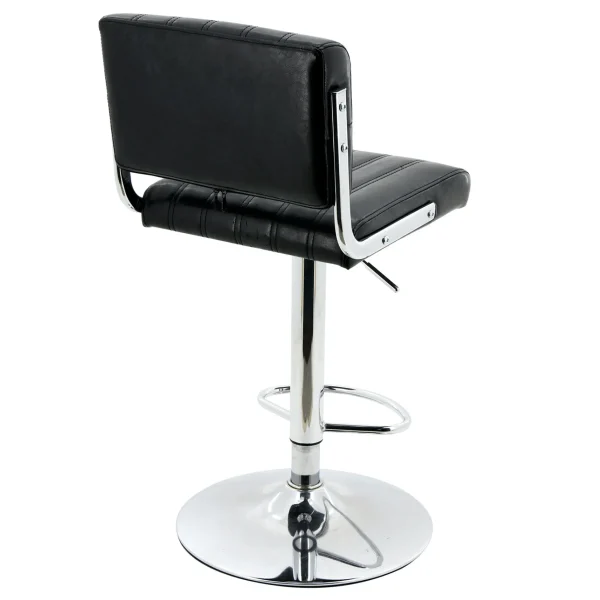 Warren Black Faux Leather Adjustable Barstool Premium^* Clearance