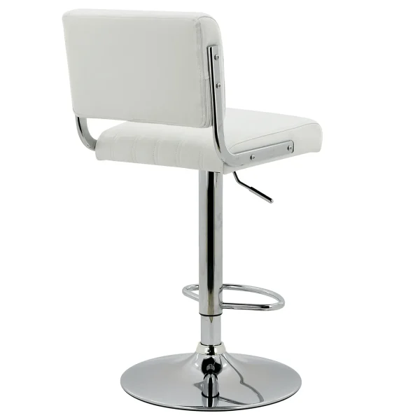 Warren White Faux Leather Adjustable Barstool Less Expensive^* Flash Sale