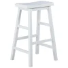 White Saddle Backless Barstool, 29 Good Quality^* Outlet