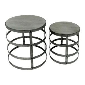 Wood Top Plant Stand With Metal Base, Large Outlet^* Cheap