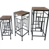Wood Top Plant Stand With Metal Frame, Small Exquisite Gifts^* Store